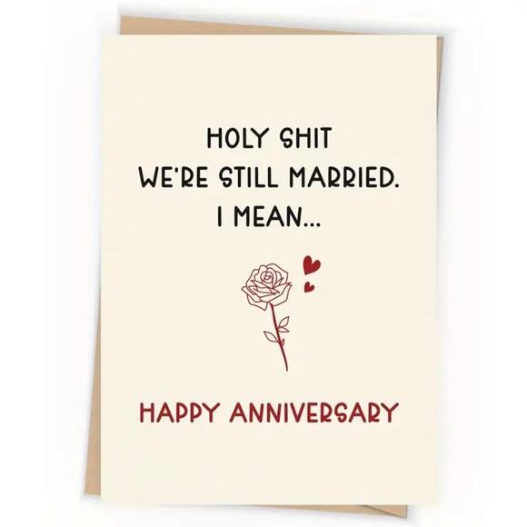 Anniversary Funny Adult Card - 5" x 7" - Picture 1 of 5